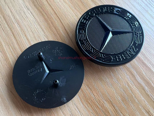 for MERCEDES CLK CLS E ML GL FRONT HOOD BADGE BLACK EMBLEM A0008171701
