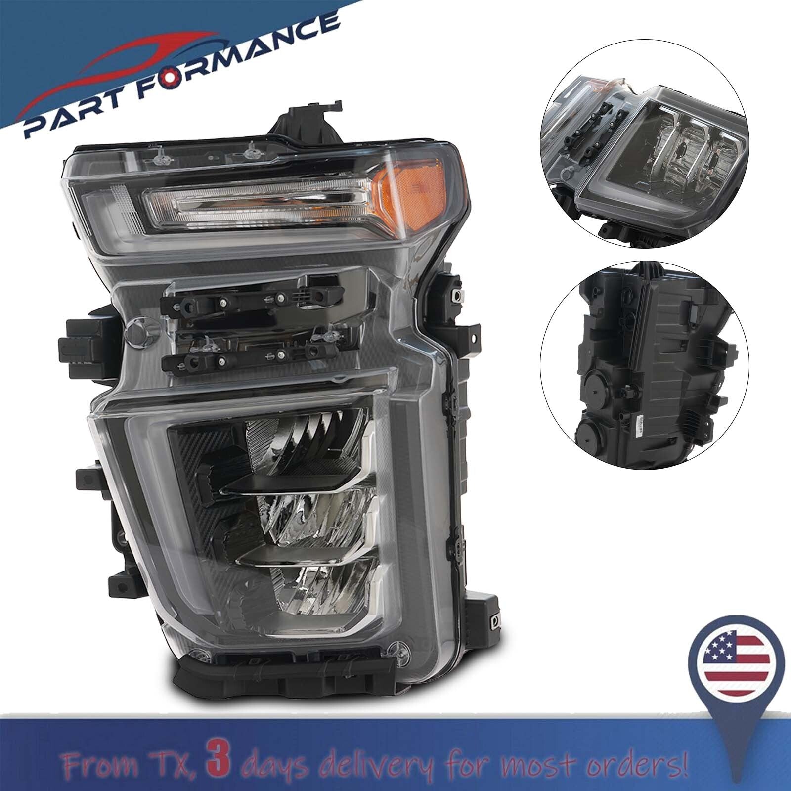 Applicable to 2020-2023 for Chevrolet Silverado 2500HD 3500HD Full LED Headlights Driver Side LH