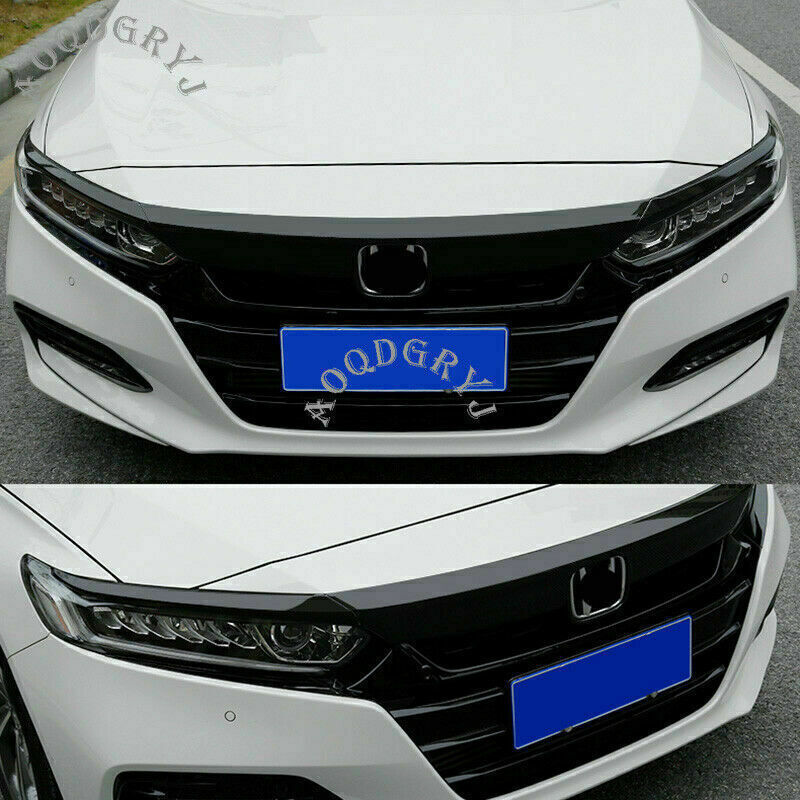 for Honda Accord 18-2020 Glossy Black Black Hood Bonnet Guard Cover Molding Trim