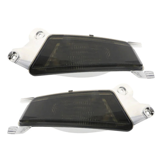 Fits for Range Rover Evoque 12-19 2x LH RH Rear Bumper Fog Light Smoky Black