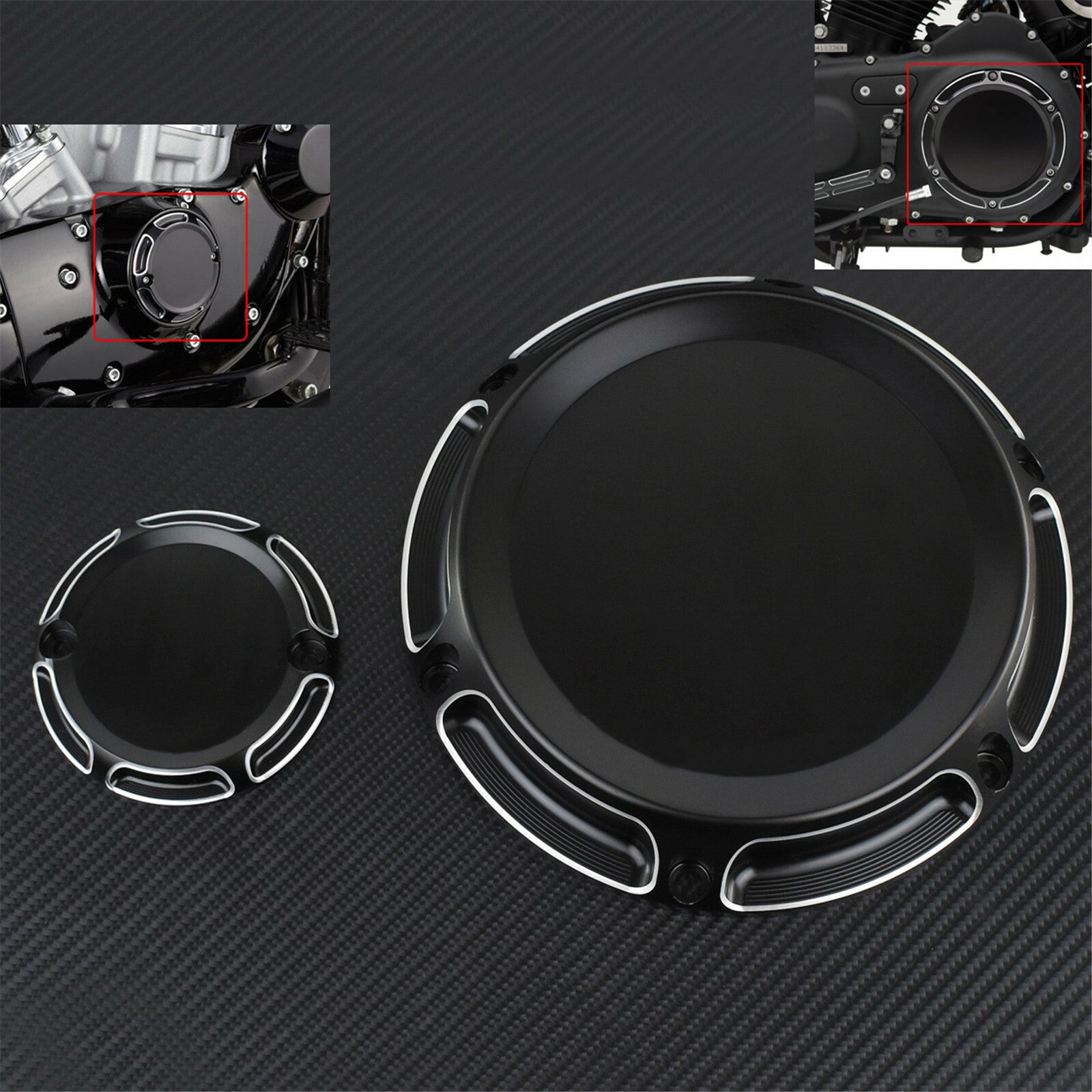 Black CNC Derby Cover Timing Timer Cover Fit for Harley Sportster XL XR 2004-19