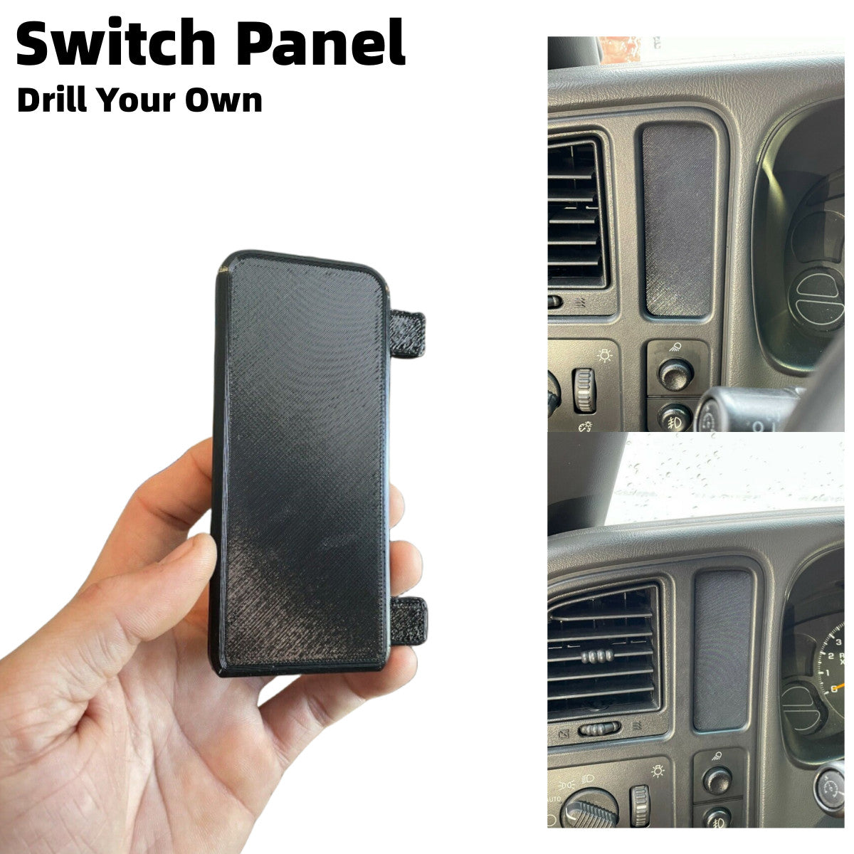 1 piece for Chevrolet Silverado switch panel NBS 1999 - 2007 - Drill your own
