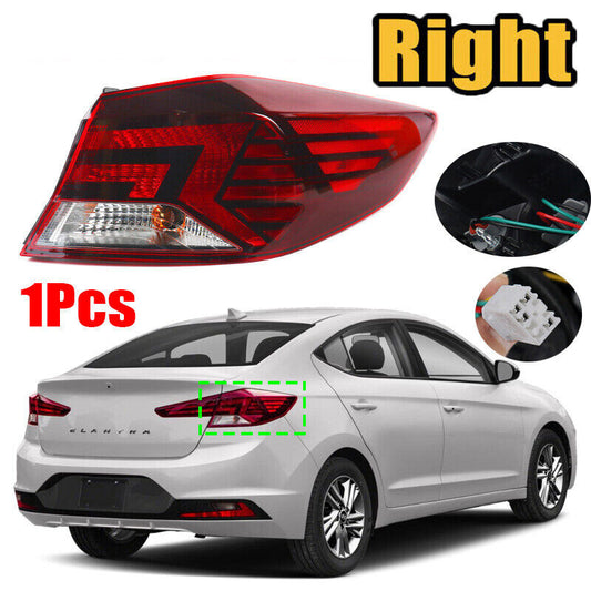 One-piece set of right exterior taillight assembly and brake stop light for 2019-2020 for Hyundai for Elantra .
