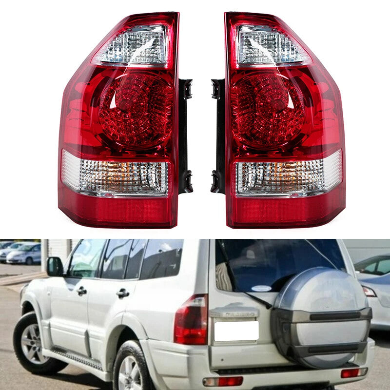 Rear taillights suitable for Mitsubishi Pajero 2003-2006, turn signal stop light strip bulbs.