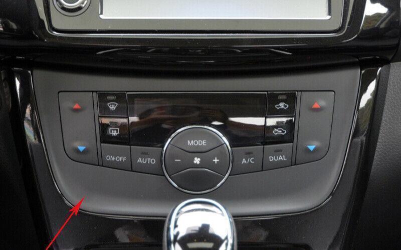 1X Glossy Black Central Console AC Switch Panel 1pcs for Nissan Sentra 2016-2019