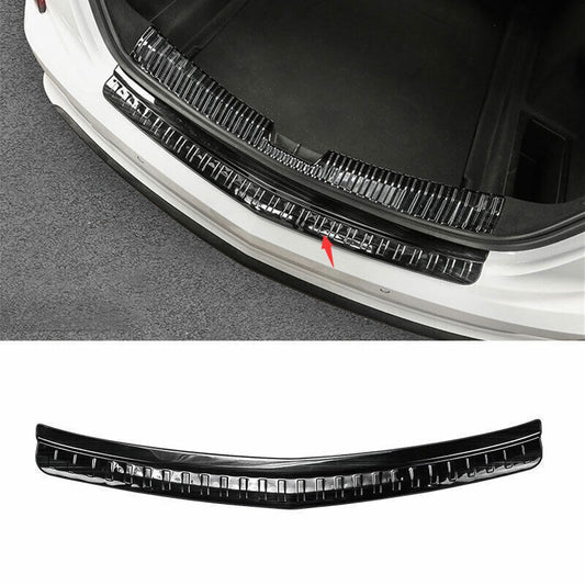 Fit for Cadillac CT5 2020-24 Black Outer Rear Bumper Protector Sill Plate Trim