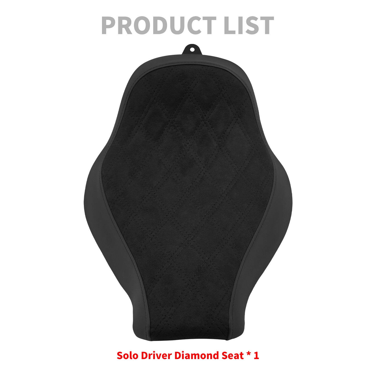 Black Suede Front Driver Solo for Seat for Harley Fat Boy Breakout FXBR 2018-2023