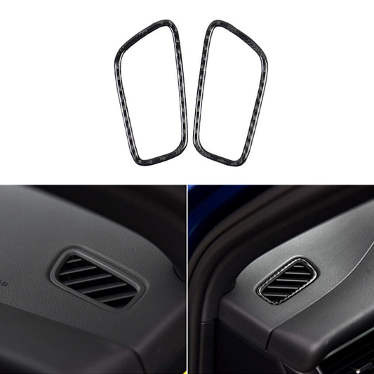 2Pcs Carbon Fiber Inner Air Vent Outlet Cover Trim for Porsche Macan 2014-2019