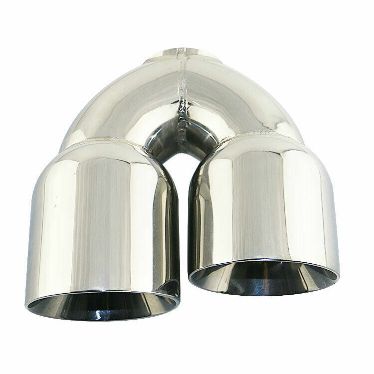 2PCS 2.25'' ID 3.5'' OD Universal Dual Exhaust Slant Tips Stainless Polished