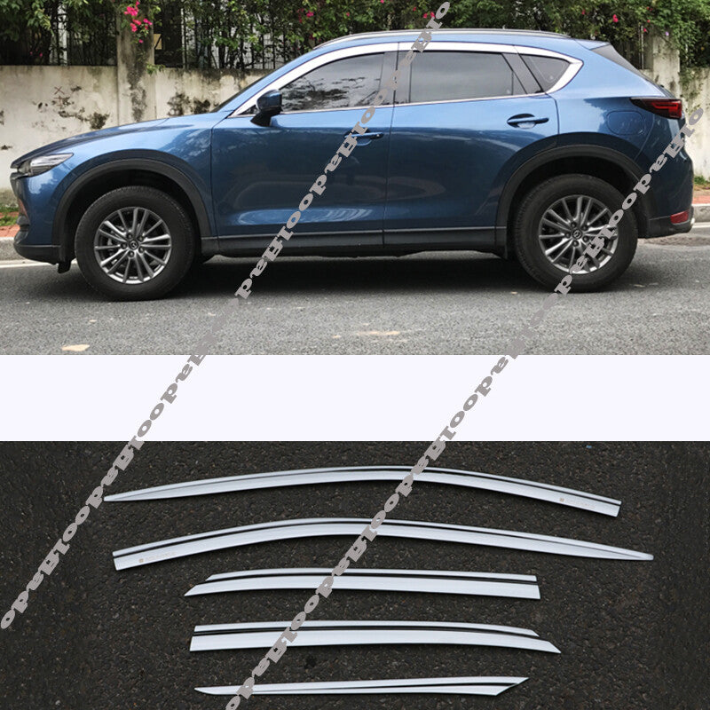 for Mazda CX-5 2017-24 Chrome Deflector Window Visors Guard Vent Weather Shield