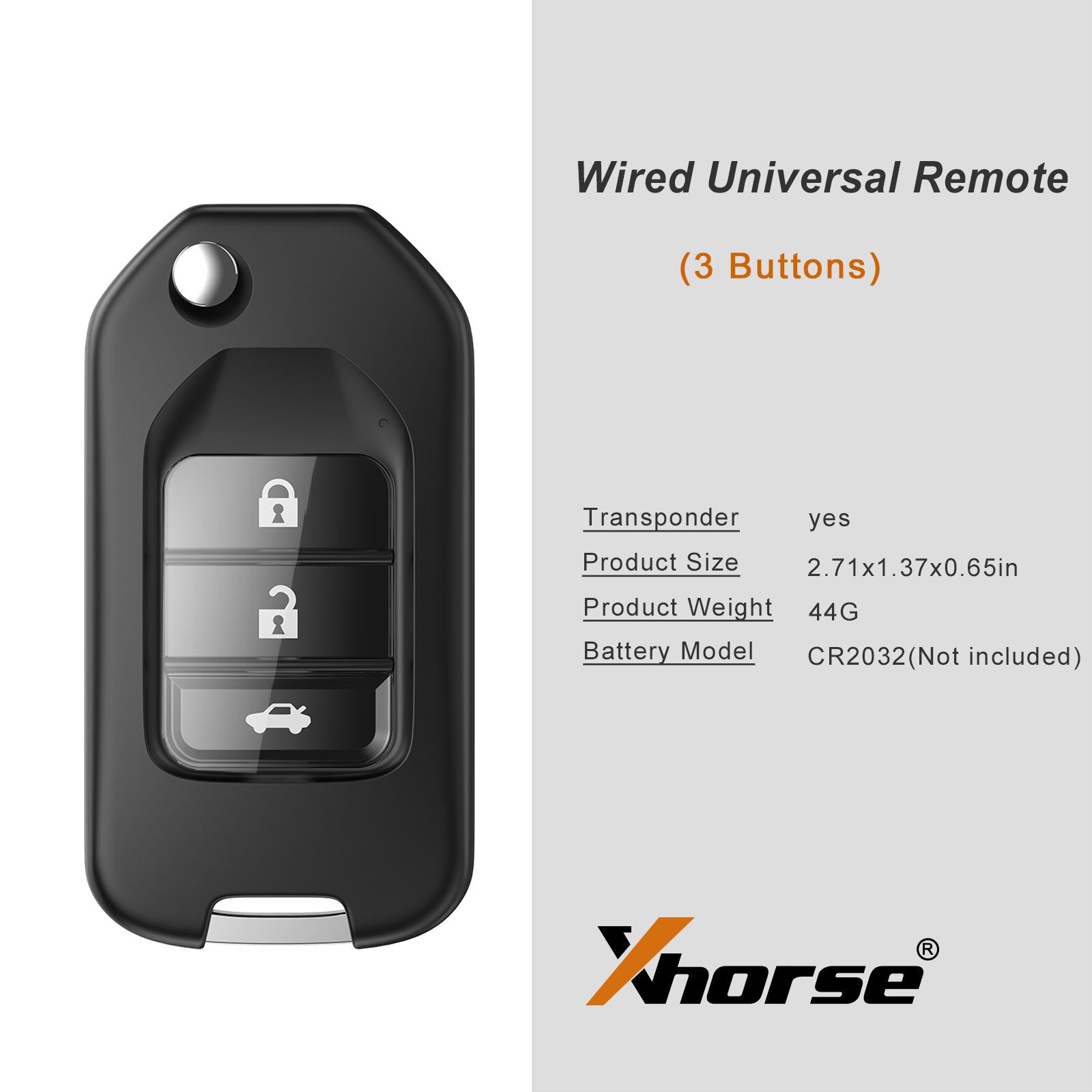 5Pcs XKHO00EN Wire Remote Key for Honda Flip 3 Buttons for VVDI MAX Tool