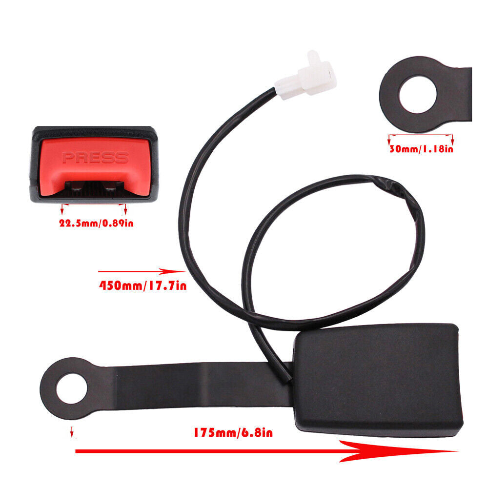 1Front Driver Safety for Seat belt Buckle Plug Connector Warning Cable Camlock Duty