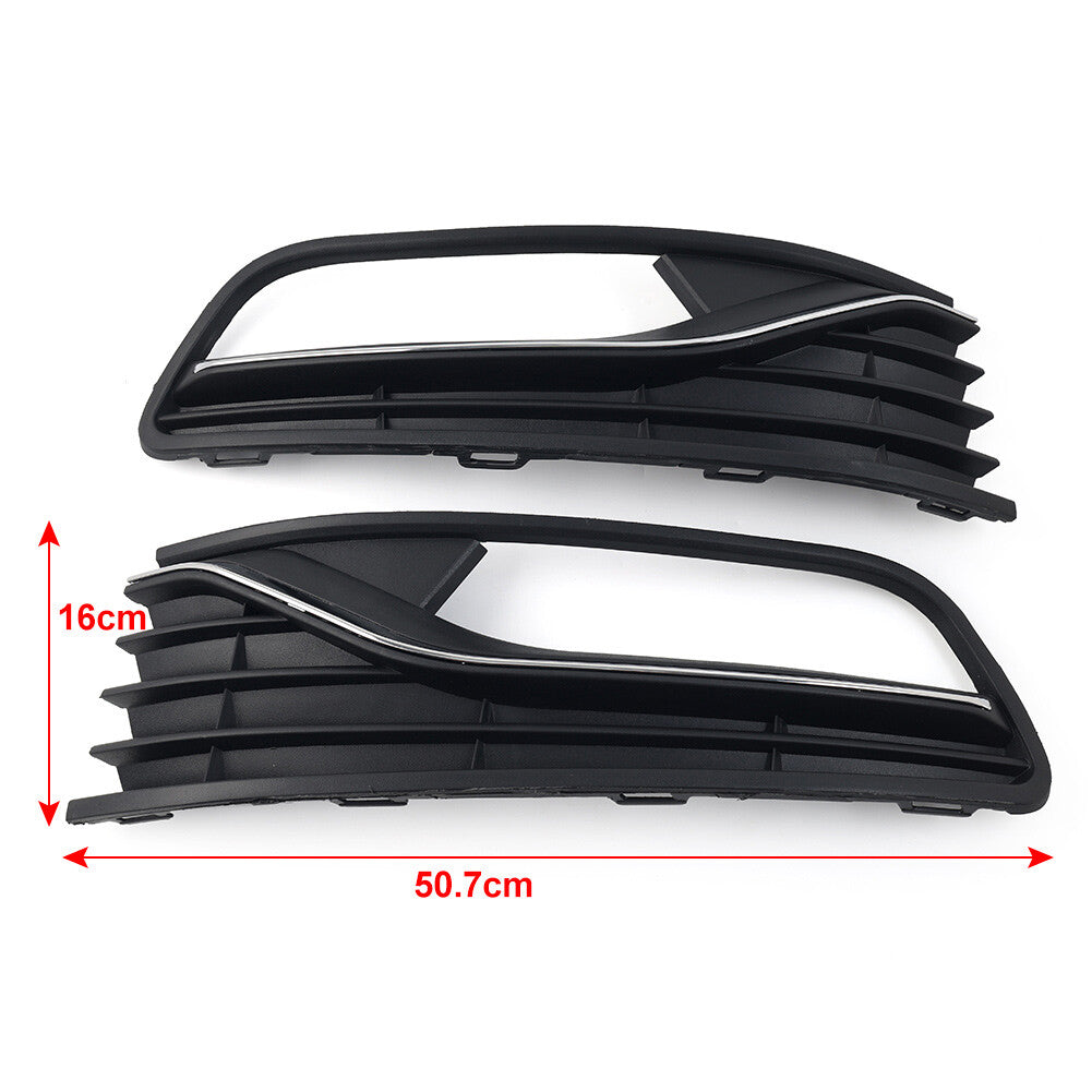 Front Bumper Lower Fog Light Grill With Hole for VW Polo V Hatchback 6R 14-17