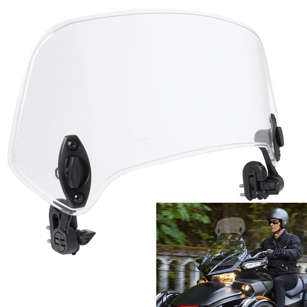 Motorcycle Windshield Adjustable Wind Screen Deflector Extension Spoiler