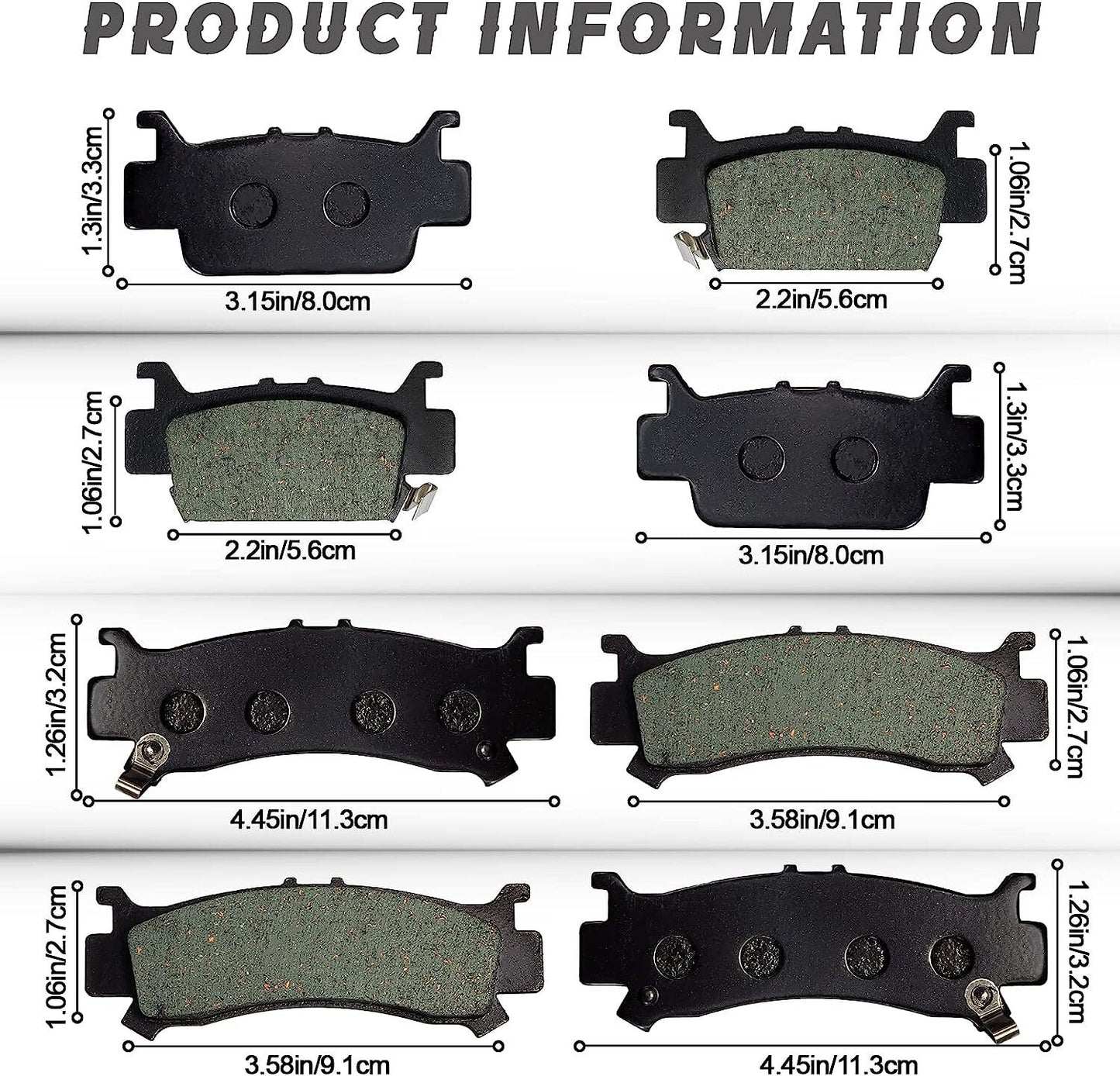Brake Pads for Honda Talon 1000R 1000X SXS/Pioneer 1000 1000-506452-HL4-A01