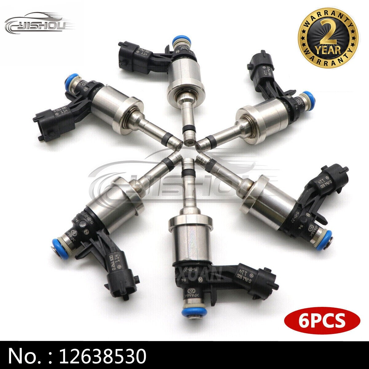 6x 12638530 fuel injectors are suitable for General Motors for Chevrolet Camaro Traverse for GMC Acadia CTS 3.6L