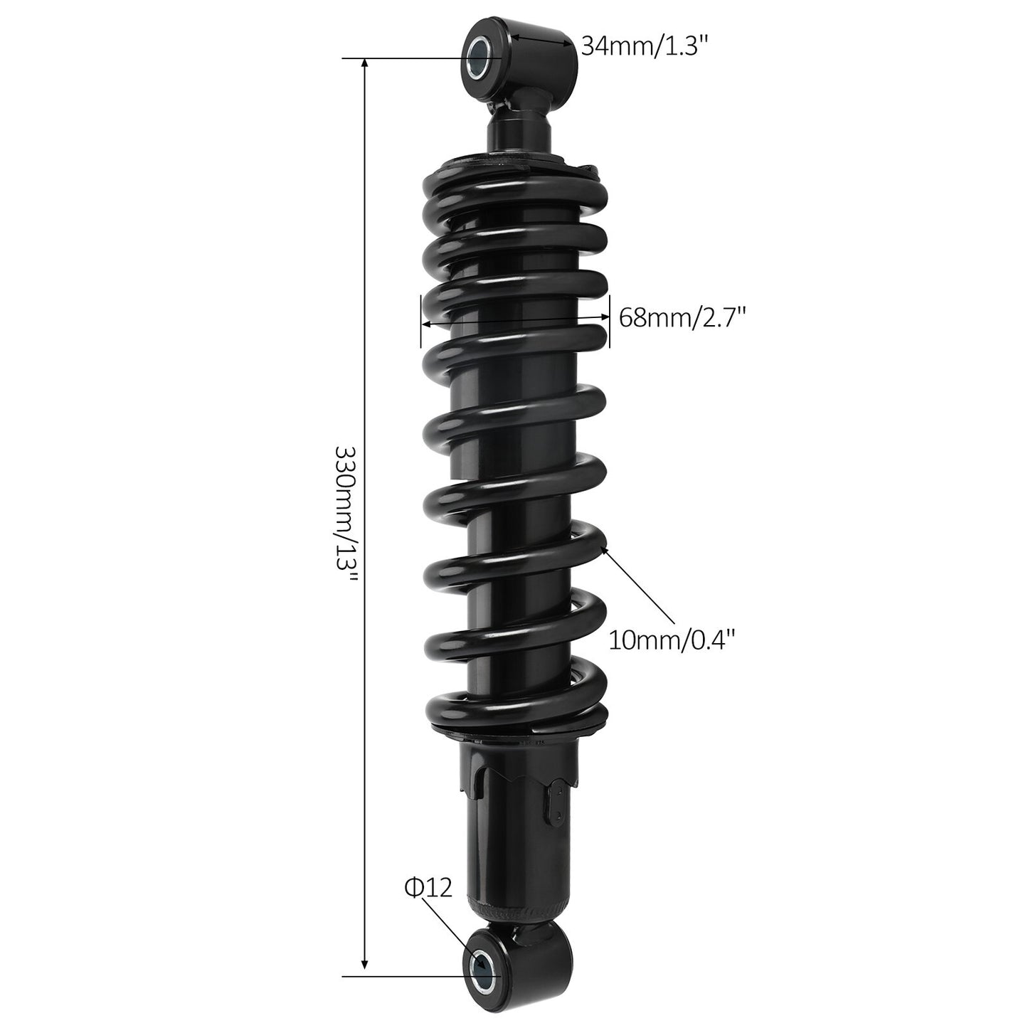 13-inch 330mm rear shock absorber suitable for all-terrain vehicles, 4x4 off-road vehicles, 150cc, 200cc, 250cc, 300cc...