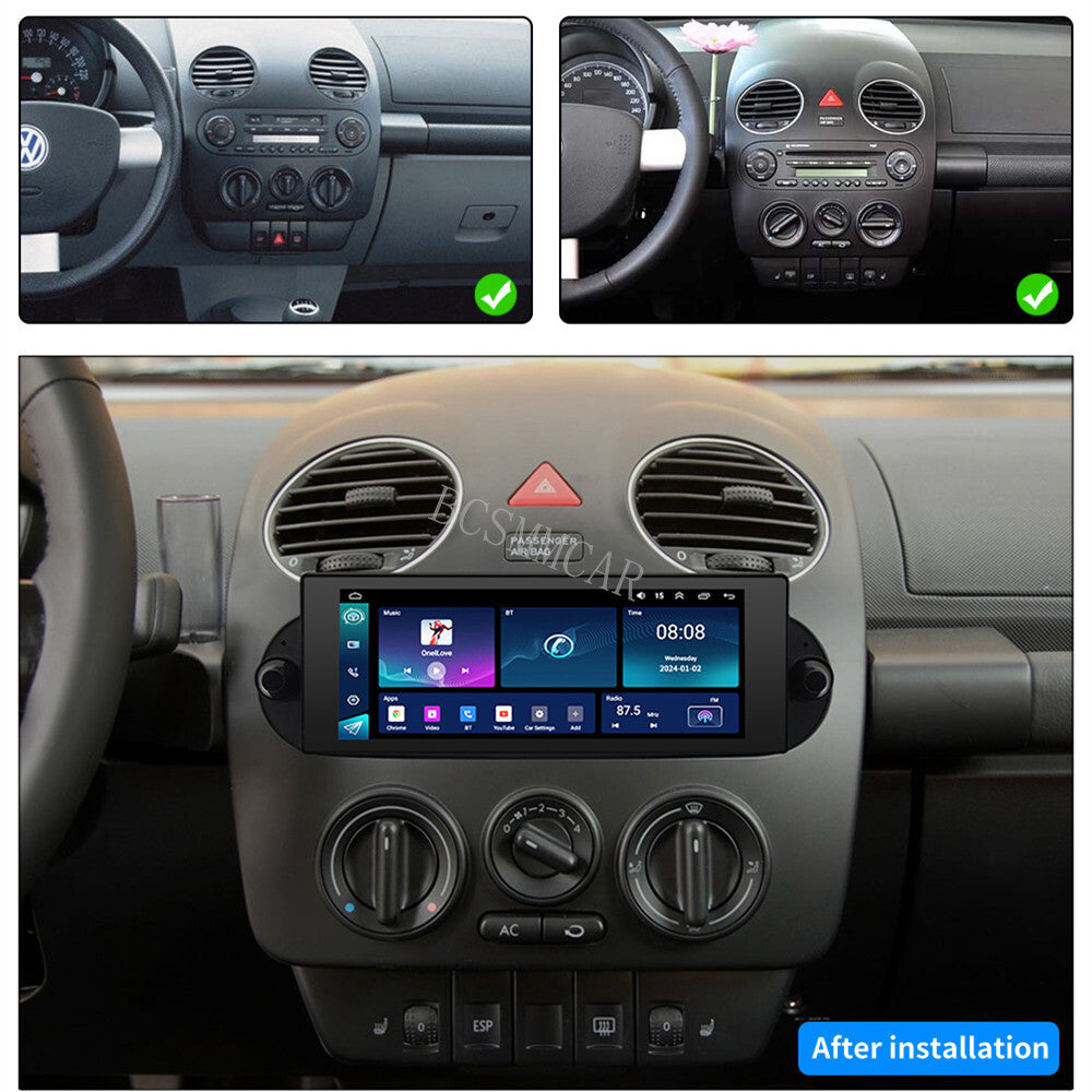 Fit for Volkswagen Beetle 2006-2010 6.8 Car Radio For Carplay Android 13 2+32G