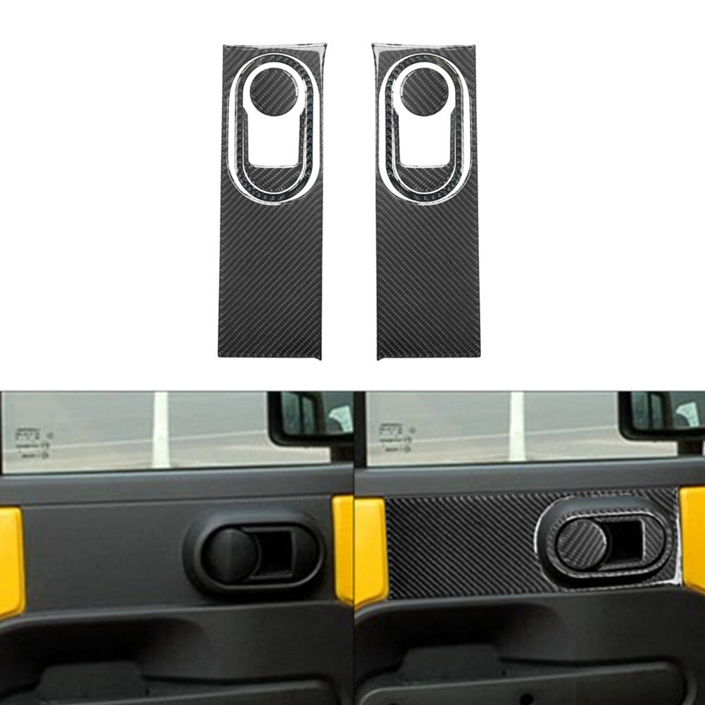 8X Carbon Fiber Rear Door Frame Trim for Jeep for Wrangler 2007-10