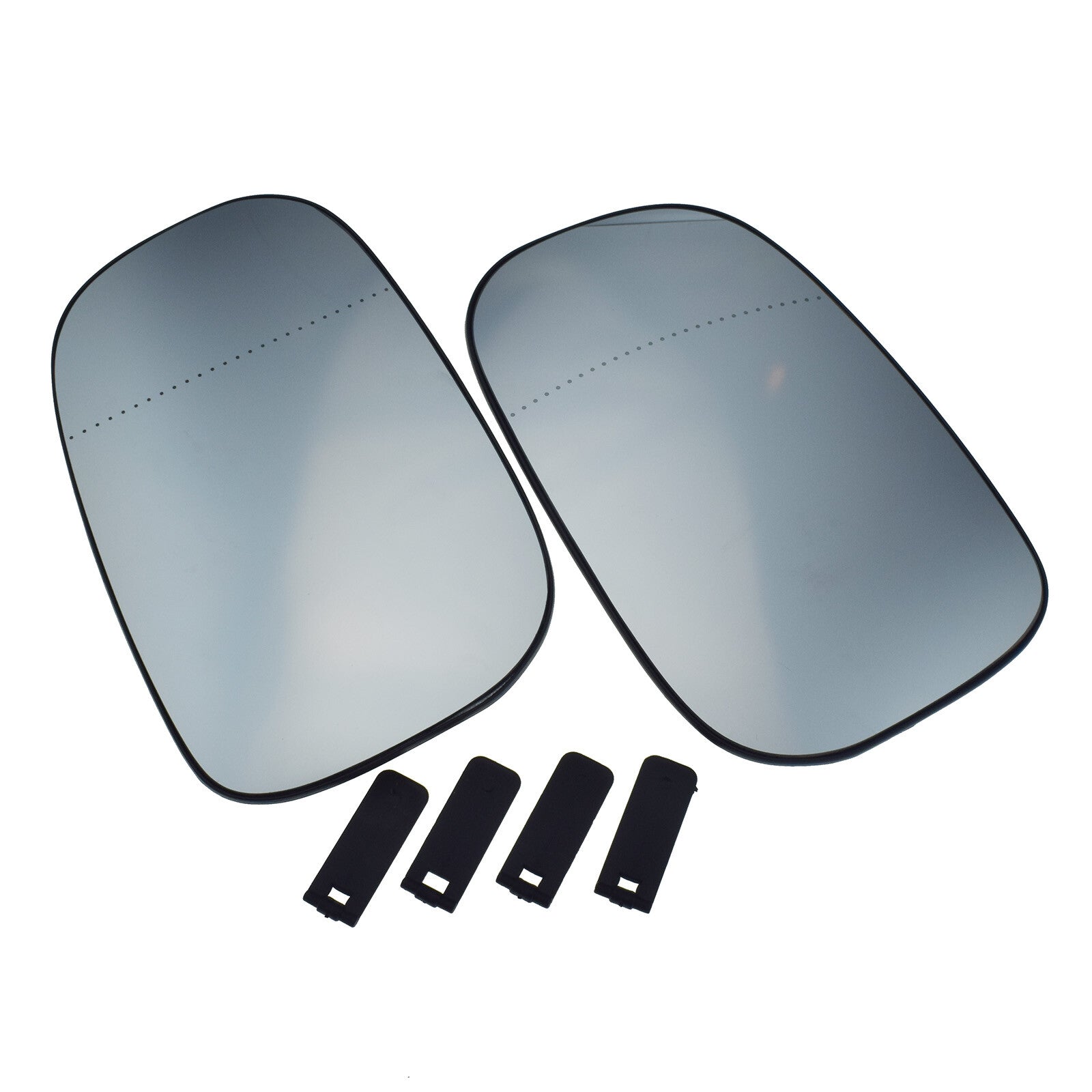 Pair Left Right Side Mirror Glass W/Backing For 2007-13 for Volvo C30 C70 S40 S60
