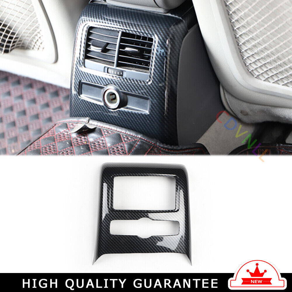 Car Rear Air Outlet Vent Frame Trim 1PCS Fit for Audi A6L 2005-2011 Carbon Fiber