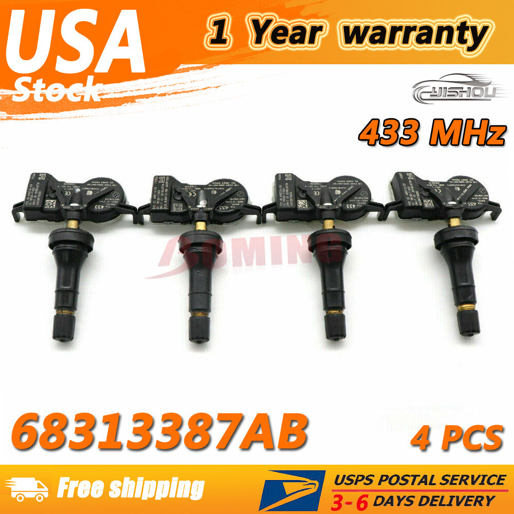 68313387AB 4PCS TPMS For 2016-2021 for Fiat 500X for Jeep Renegade Tire Pressure Sensor