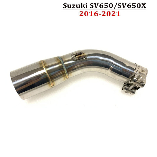 for SUZUKI SV650/SV650X 2016-2021 51mm Stainless Steel Exhaust Mid Link Pipe Direct