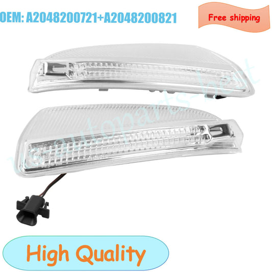 Pair Door Mirror Turn Signal Light for Mercedes-Benz C250 C300 C350 C63 2008-15