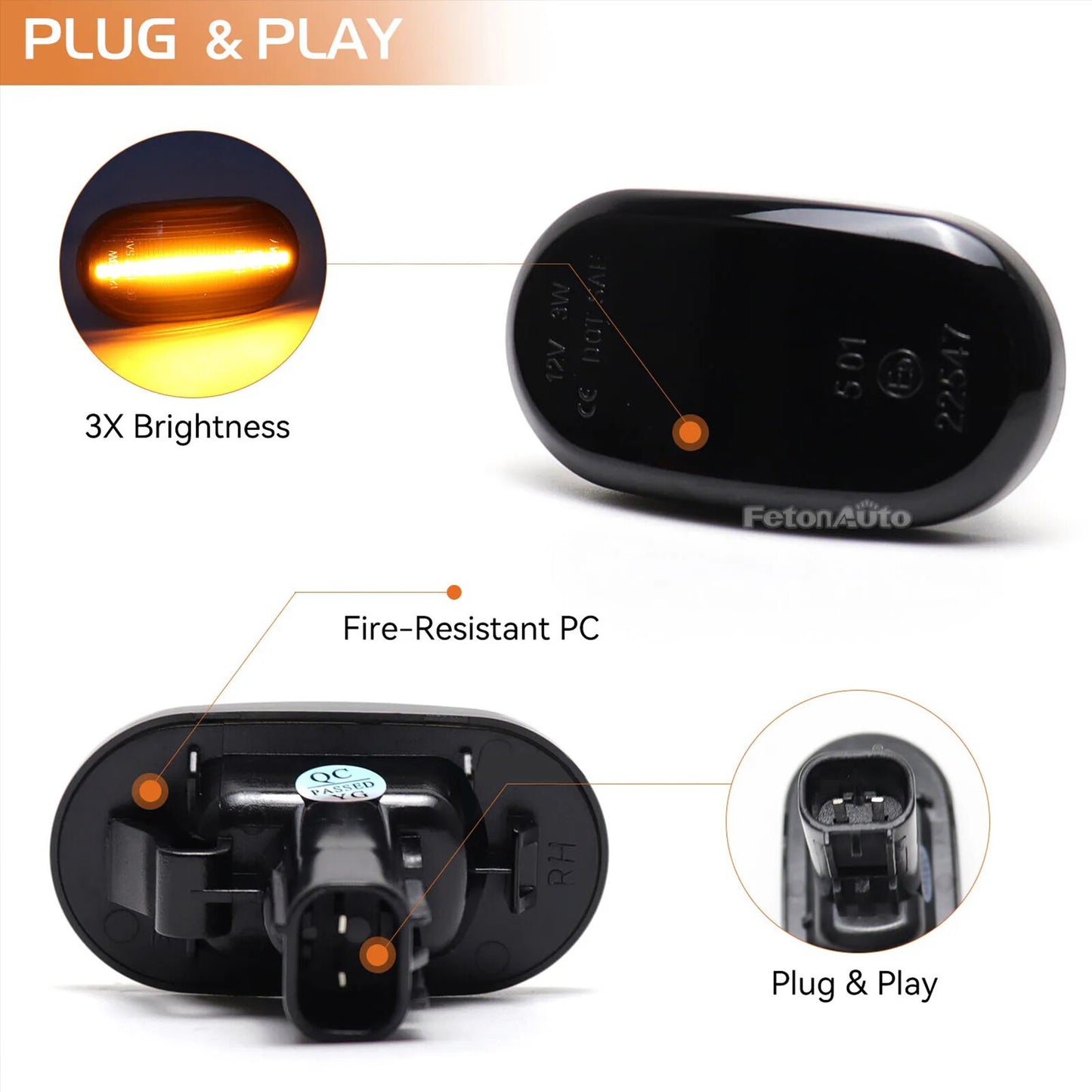 Sequential Turn Signal Side Marker Turn Signal Light LED for Jimny JB64W / JB74W / JB23W