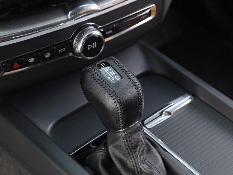 Fit for Volvo XC90 2016-2022 Black Leather Console Gear Shift Knob Cover Trim