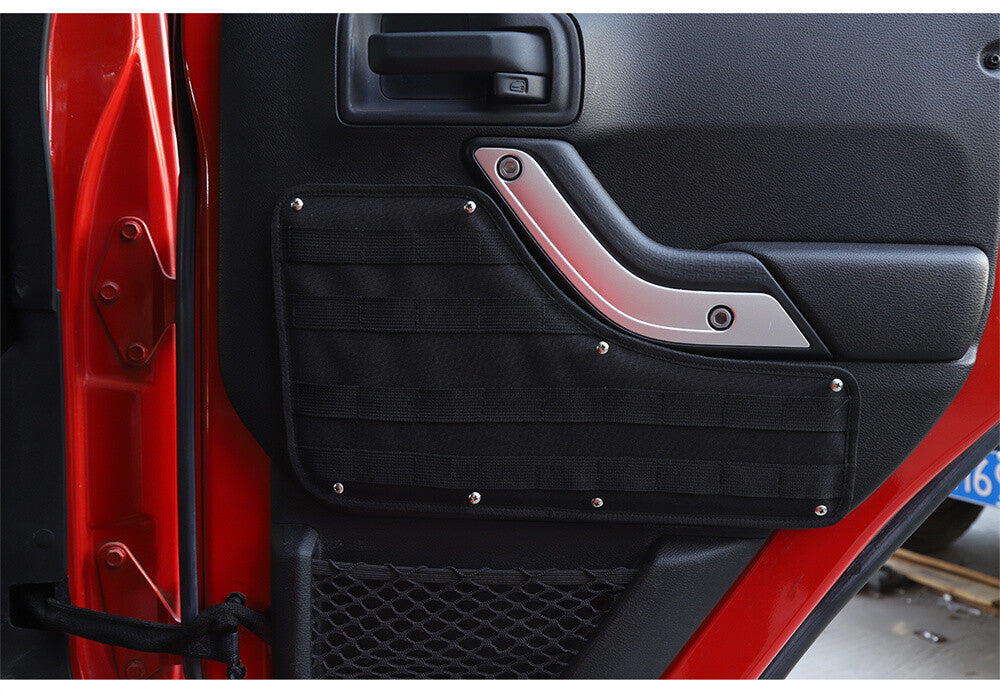 Rear Door Storage Tactical Hanging Board Black for Jeep for Wrangler JK 4Dr 2011-17
