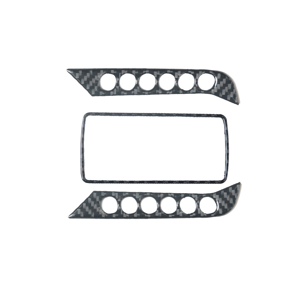 3Pcs Carbon Fiber Speedmeter Accent Cover Trim for Chevrolet Sonic 2012-2016