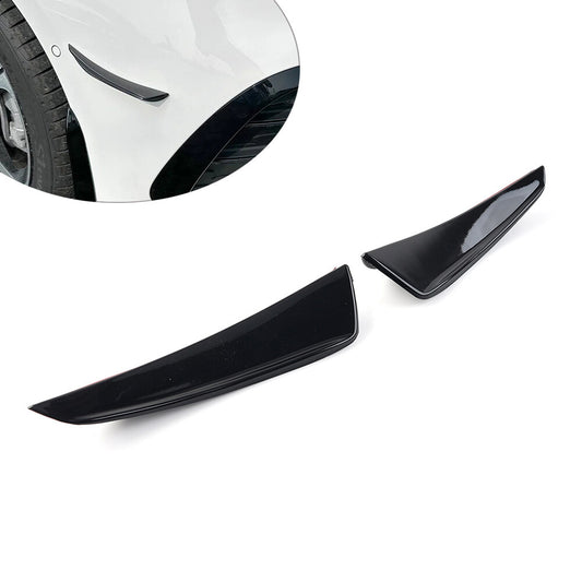Front Bumper Lip Splitter Side Spoiler for Mercedes-Benz A Class 23-24 Glossy Bk