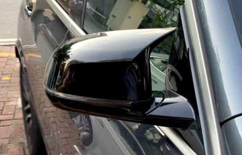 for BMW X5 G05 2019-23 ABS Black OX Horn Rear View Side Door Mirror Cover Trims