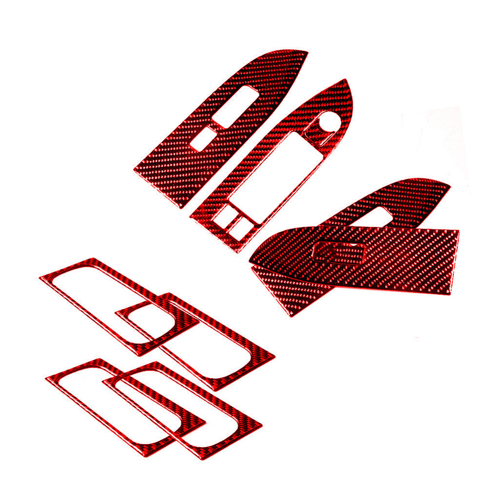 Red Carbon Fiber Door lift & Pull Trim for SUZUKI GRAND VITARA Manual 2006-2013