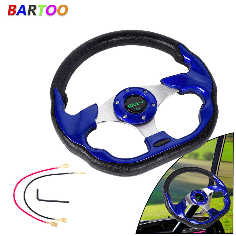320mm 12.5 Blue Cart Steering Wheel For EZGO TXT RXV for Yamaha and Club Car