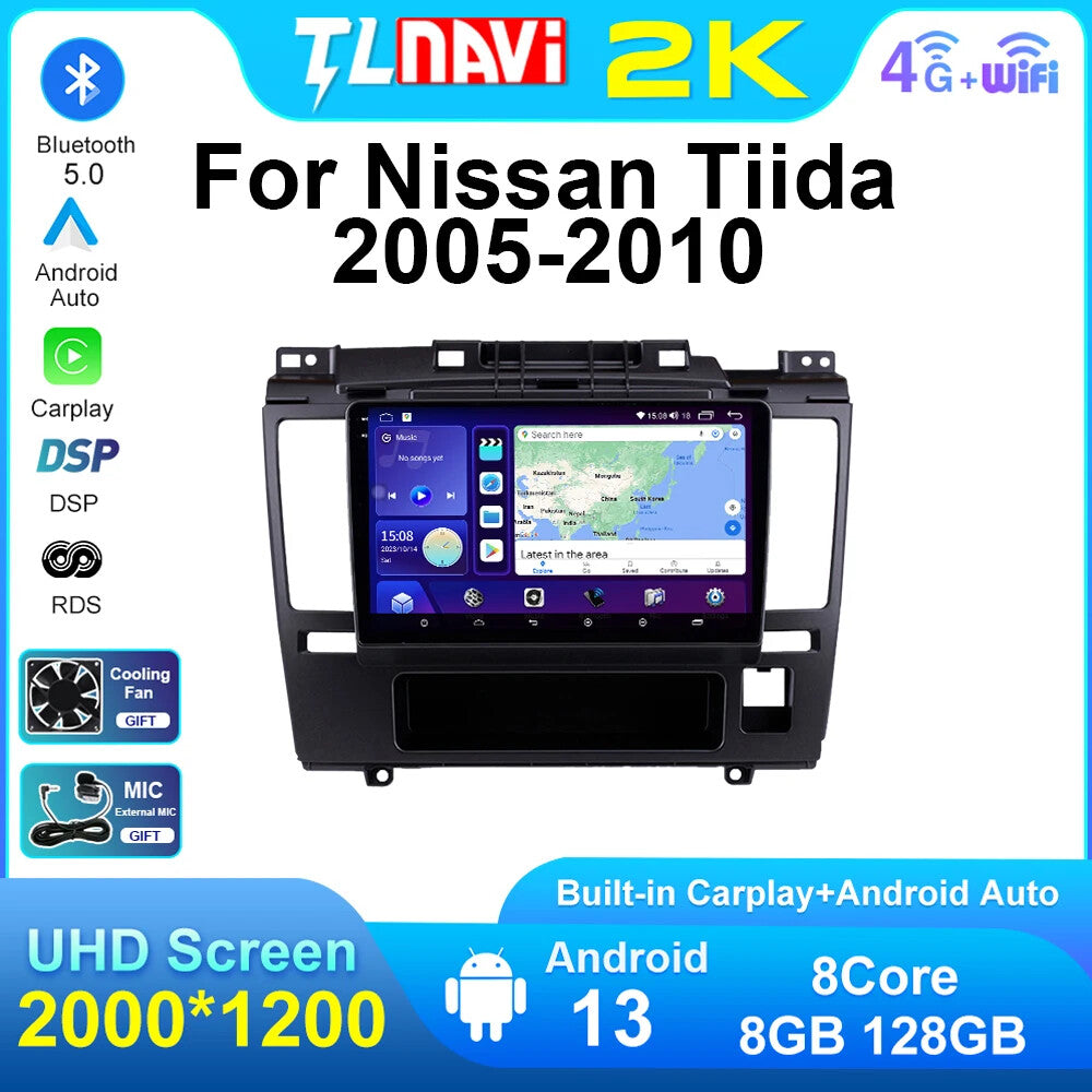Android Car Radio for Nissan Tiida 2005-2010 CarPlay GPS Auto Multimedia Player