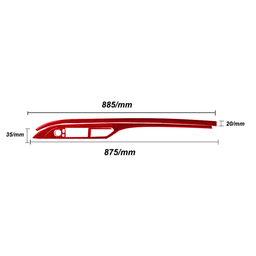 Red Carbon Fiber Driver Window Switch Panel Cover Trim for BMW 6 Series F12 F13