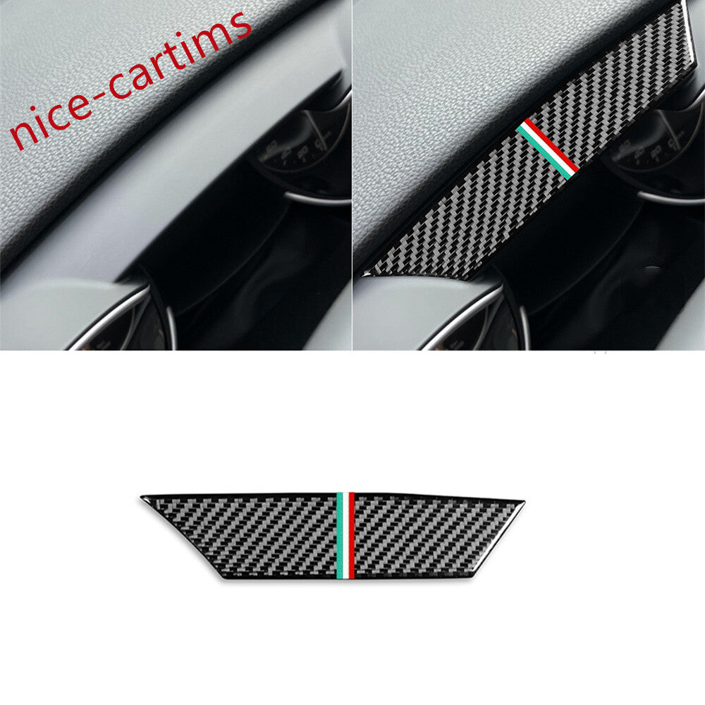 Carbon Fiber Car Dashboard Speedometer Panel Cover for Alfa Romeo Giulia 2017-21