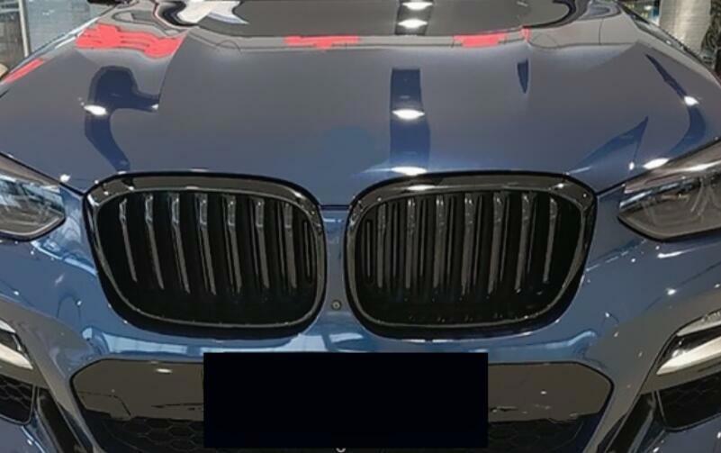 for BMW X3 G01 X4 G02 2018-2021 Gloss Black Front Upper Bumper Mesh Grill Grille