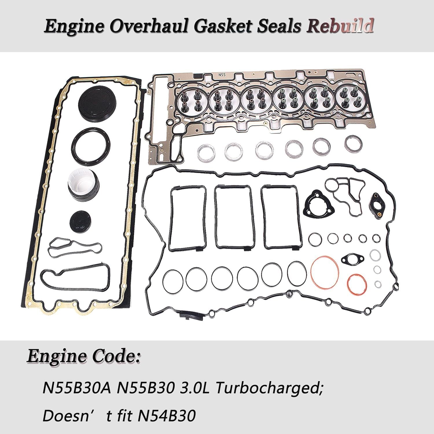 Engine Full Gasket Set for 2012 2011 for BMW M135i 335i 435i 535i 640i X5 X3 3.0L