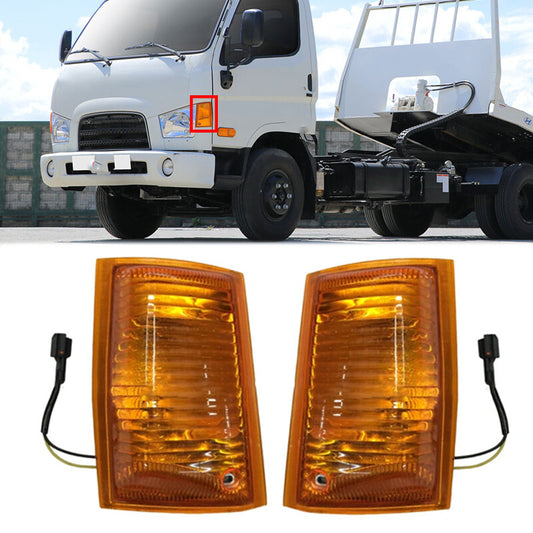 1Pair Front Fog Light Corner Light With Bulb for Hyundai HD65 HD72 HD78 Truck