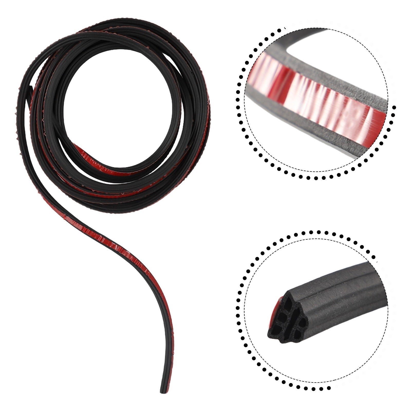 Rubber 3-layer Weatherstrip 11mm x 9mm automotive door seal strip