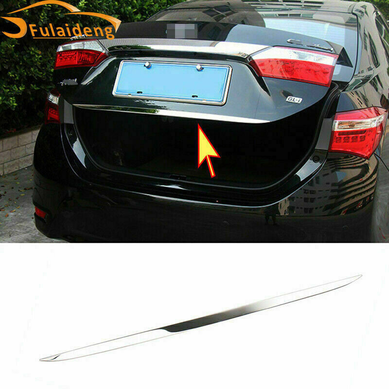 for Toyota for Corolla 2014-2018 CHROME REAR TRUNK TAILGATE REAR DOOR LID STRIP TRIM