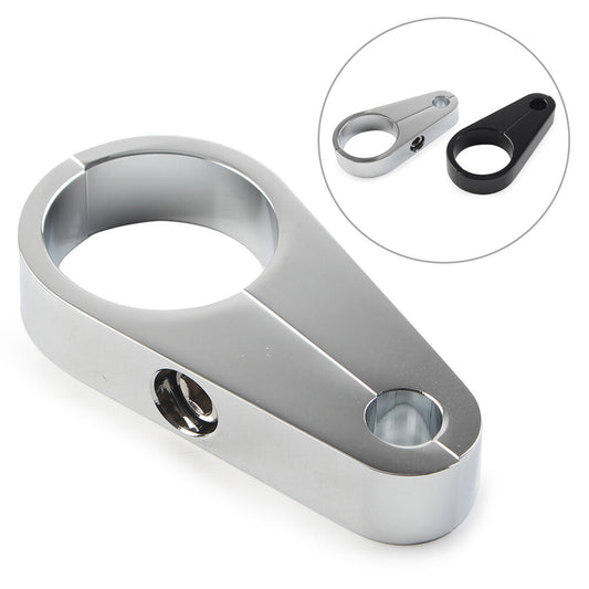 1.25Motorcycle Handlebar Brake Clutch Cable Wire Clamp Holder for Harley Silver