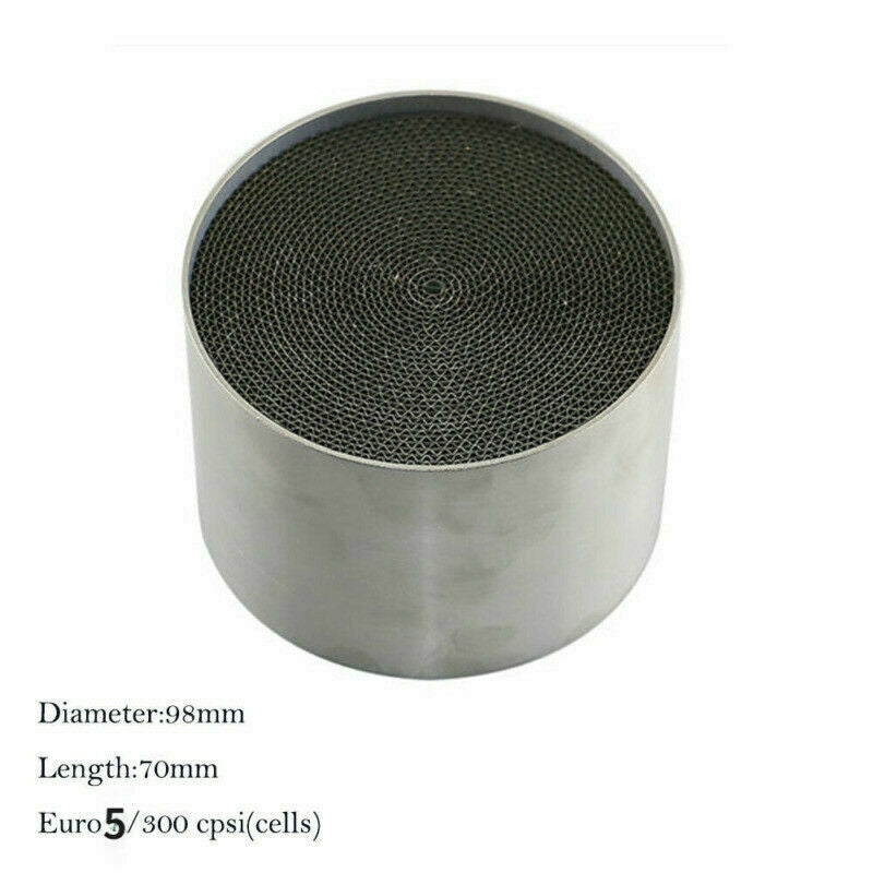 1PC Universal Metal Catalytic Converter High Flow 98mm 4'' Euro5 300cpsi 300Cell