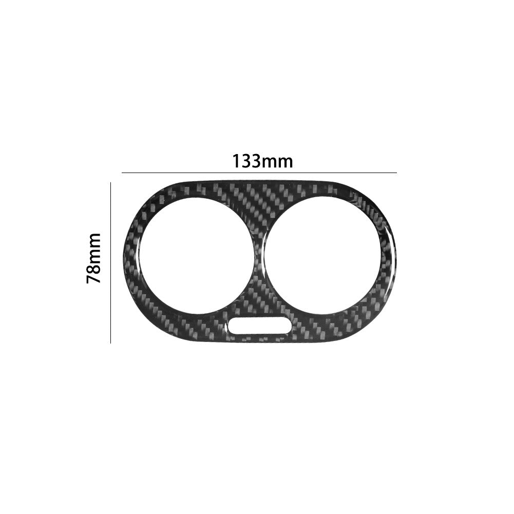 Carbon Fiber Rear Exhaust Port Trim for Volkswagen for Tiguan 2013-2017