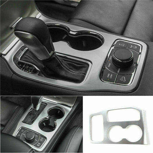 for Jeep Grand Cherokee 2017-2020 Silver Central Console Gear Shift Panel Cover