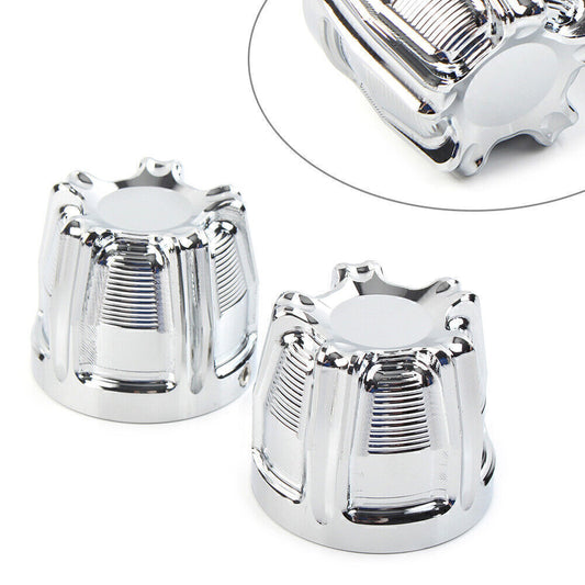 CNC Front Axle Nut Cap Covers Fit for Harley Softail Touring Street Glide Chrome