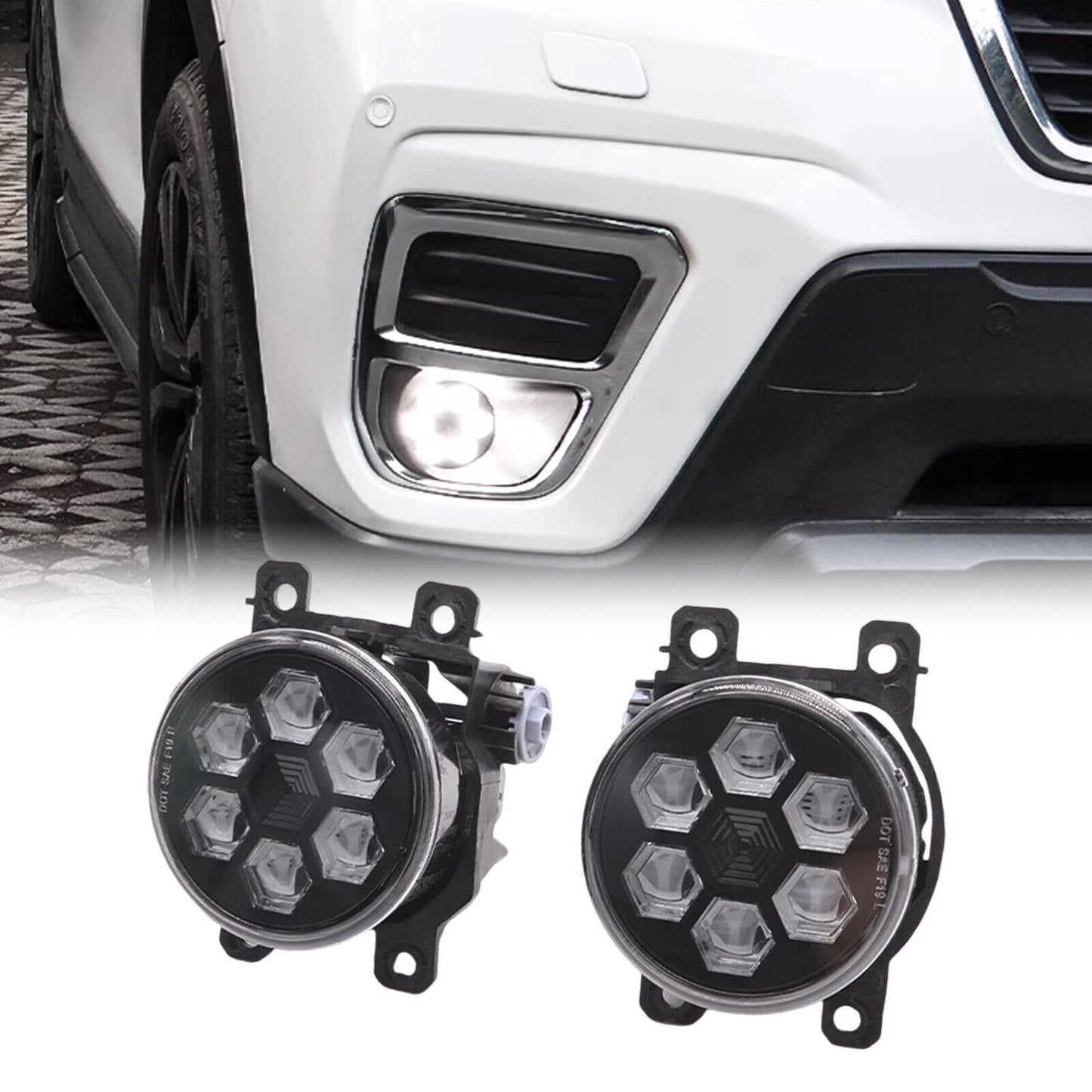 2PCS for Subaru Crosstrek Impreza 2018-24 LED FRONT BUMPER FOG LAMP LIGHT